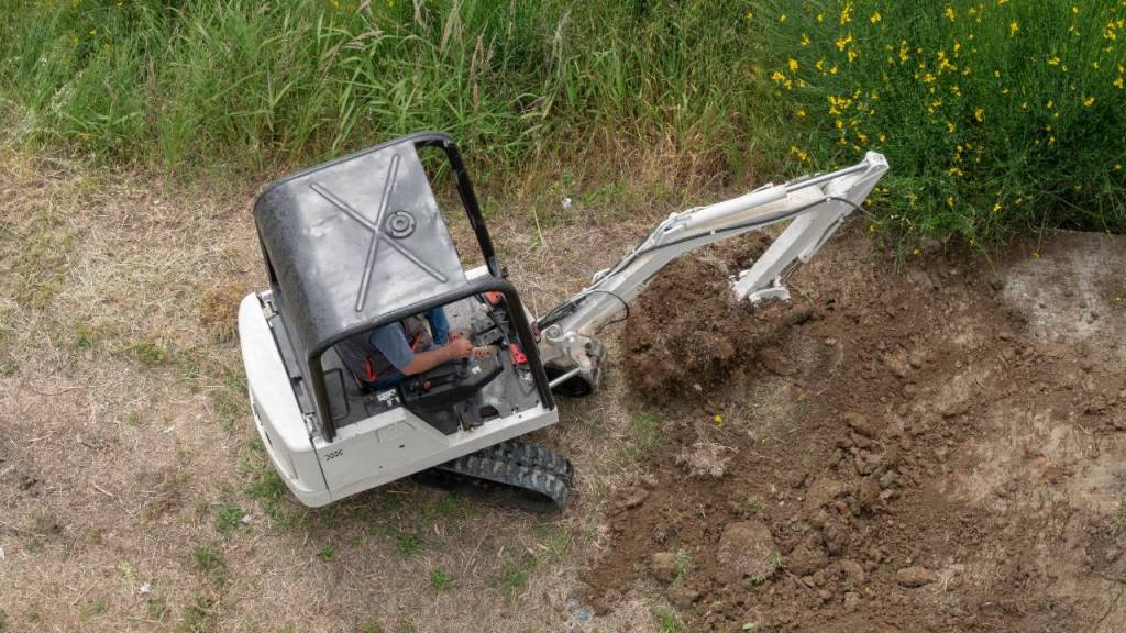 Digging for well preparation in Western NC